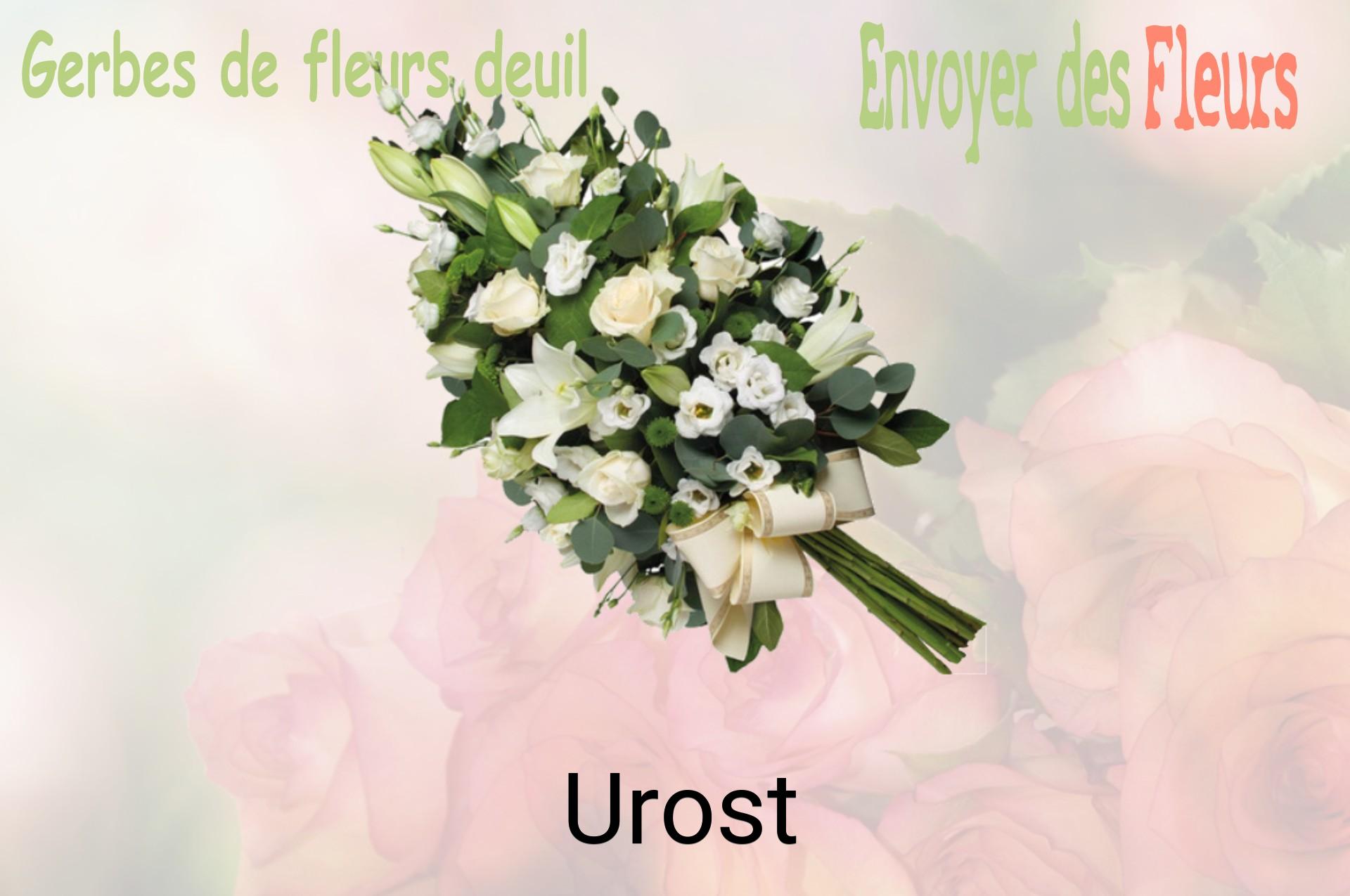 Gerbe de fleurs de deuil livrée à Urost